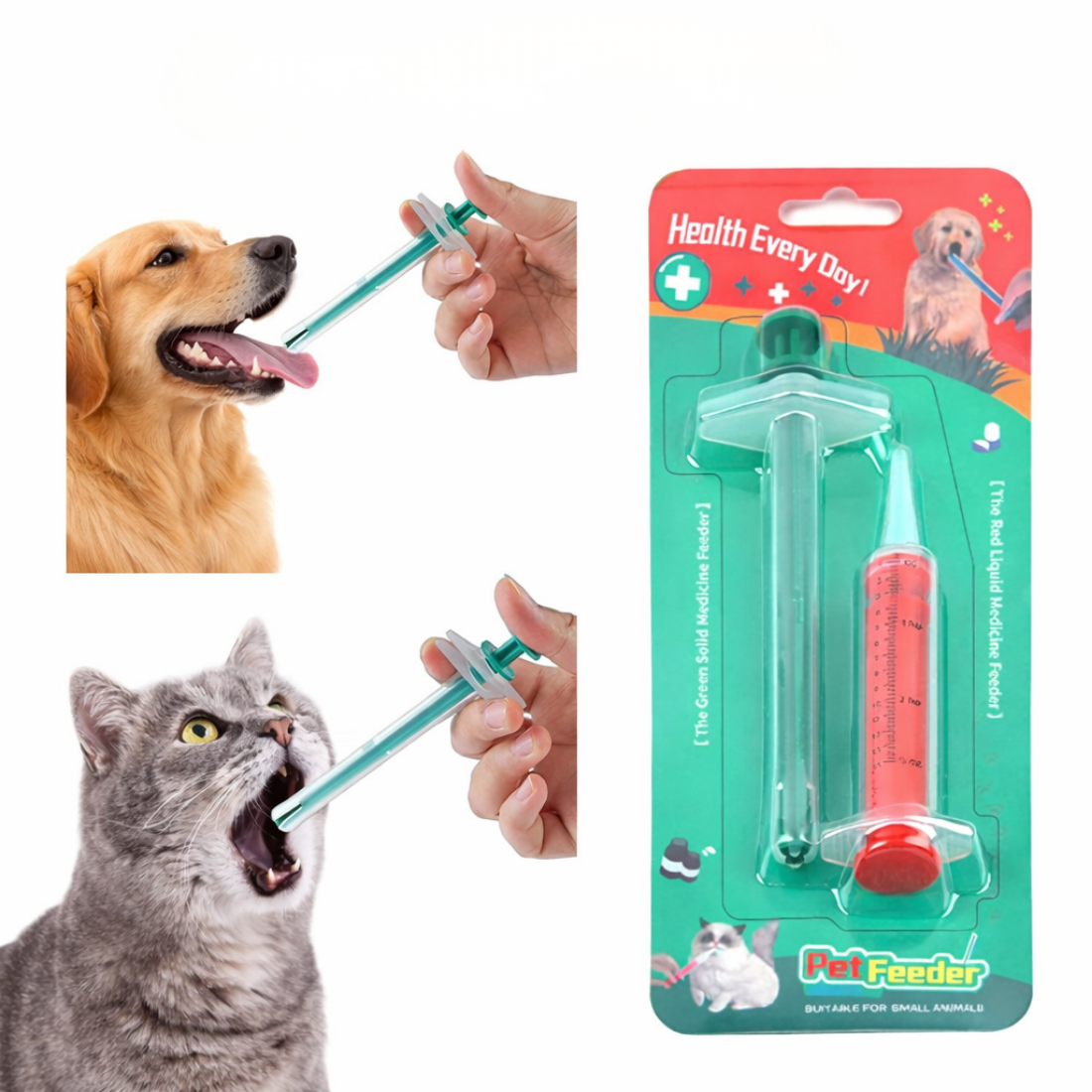 Pet Pill Feeder Set - Pet Pill Dispenser Kit for Cats & Dogs