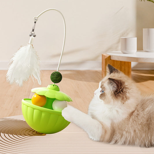 Velvet Mouse Plush Cat Toy with Feathers Pack