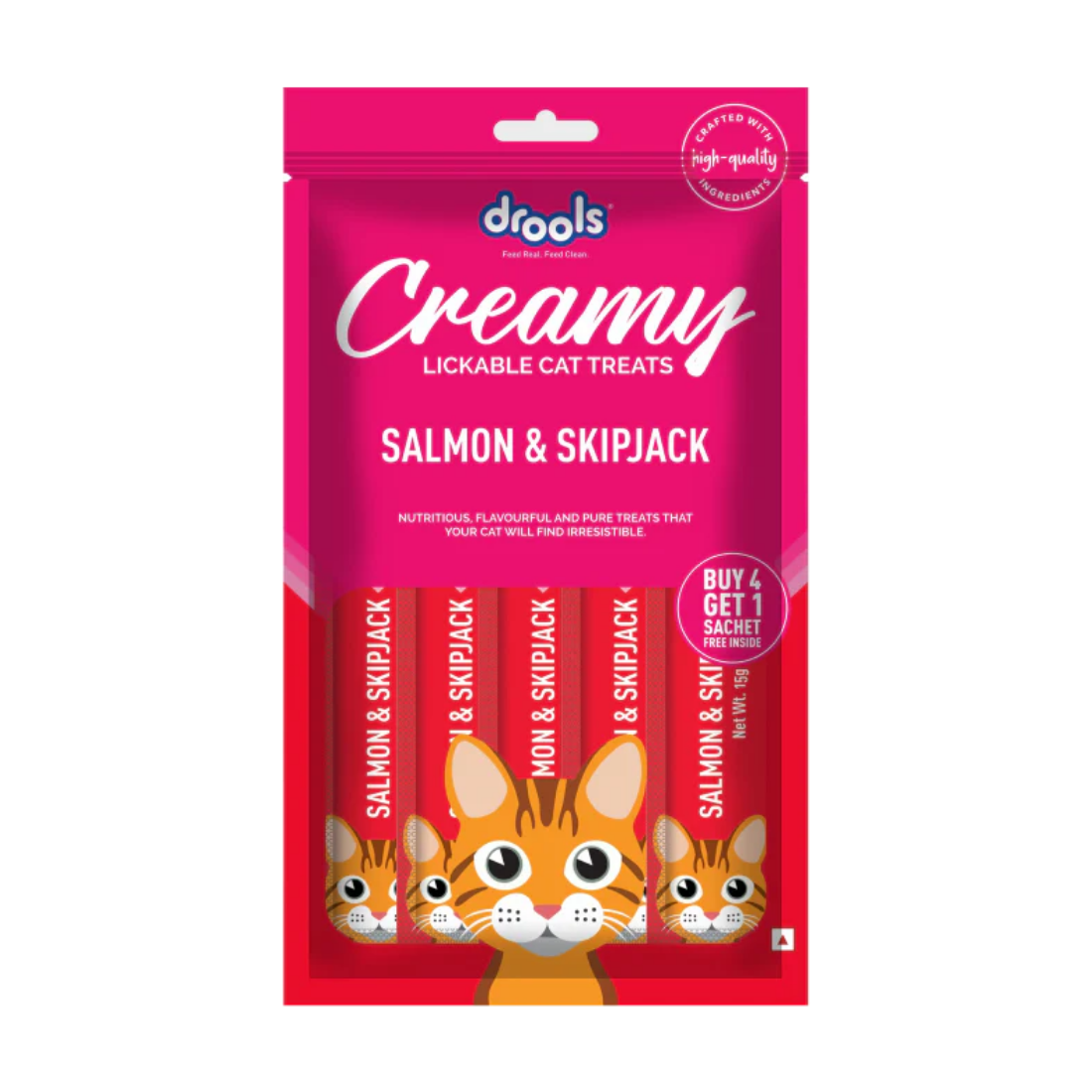 Drools Creamy Salmon & Skipjack 5 Sticks Cat Treats