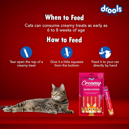 Drools Creamy Salmon & Skipjack 5 Sticks Cat Treats