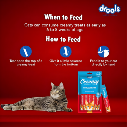 Drools Creamy Seafood Medley 5 Sticks Cat Treat