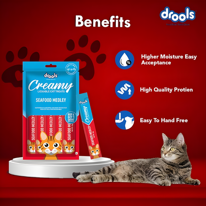 Drools Creamy Seafood Medley 5 Sticks Cat Treat