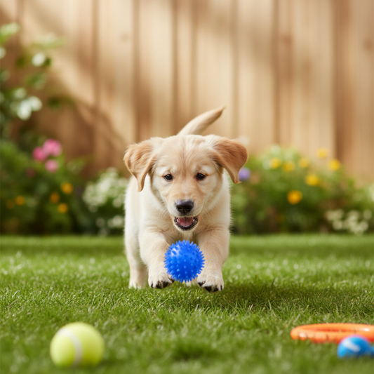 Durable Bright Colored Spiked Dog Ball