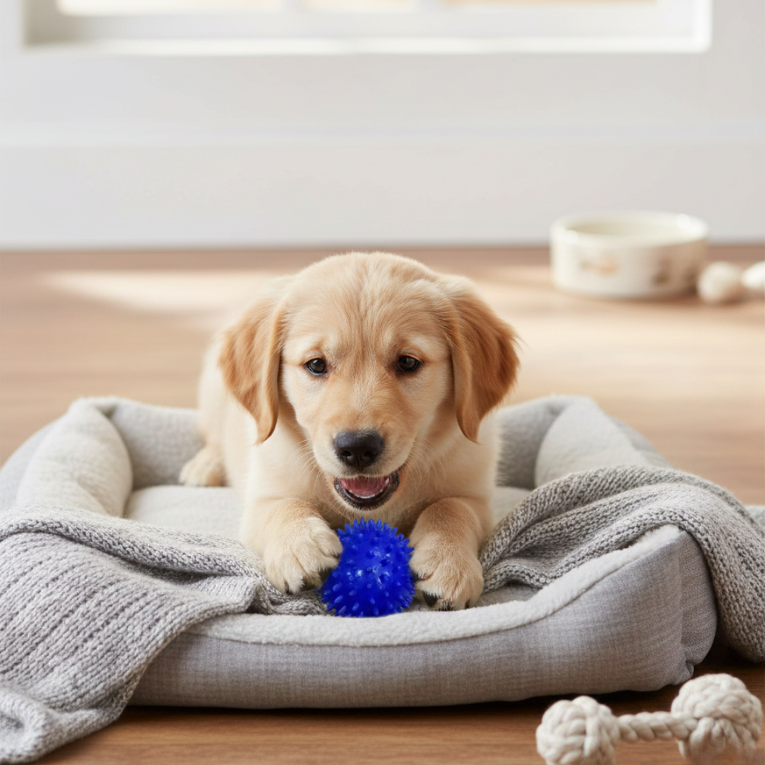 Durable Bright Colored Spiked Dog Ball