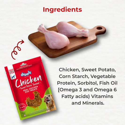 Drools Chicken and Sweet Potato Twined Dog Treats