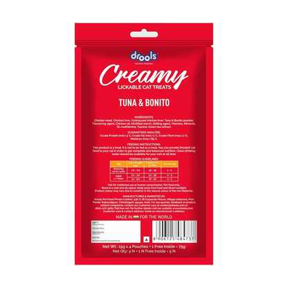 Drools Creamy Tuna & Bonito 5 Sticks Cat Treats