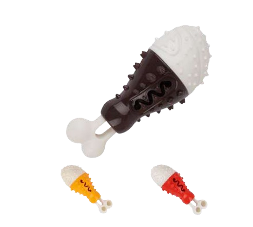 Vinyl Squeaky Chicken Leg Toy
