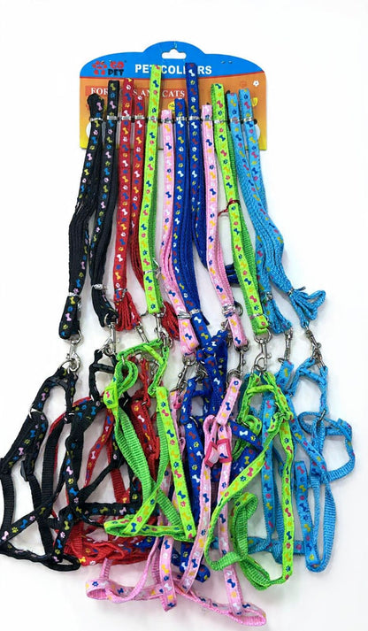 Patterned Harness and Leash Set