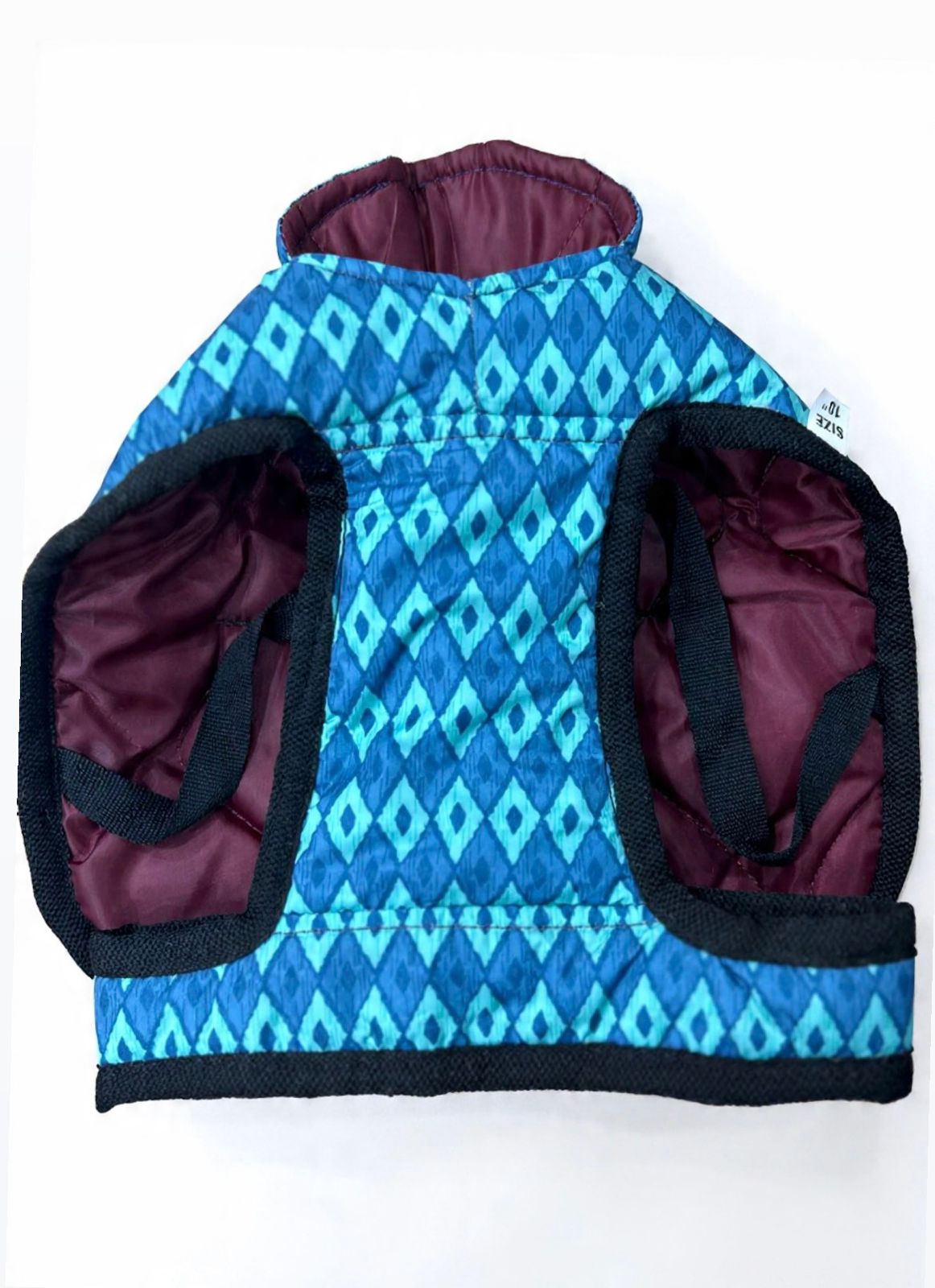 Circle Striped Puffer Jacket Navyblue