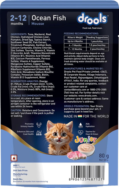 Drools Ocean Fish Mousse Kitten Gravy - 80 g