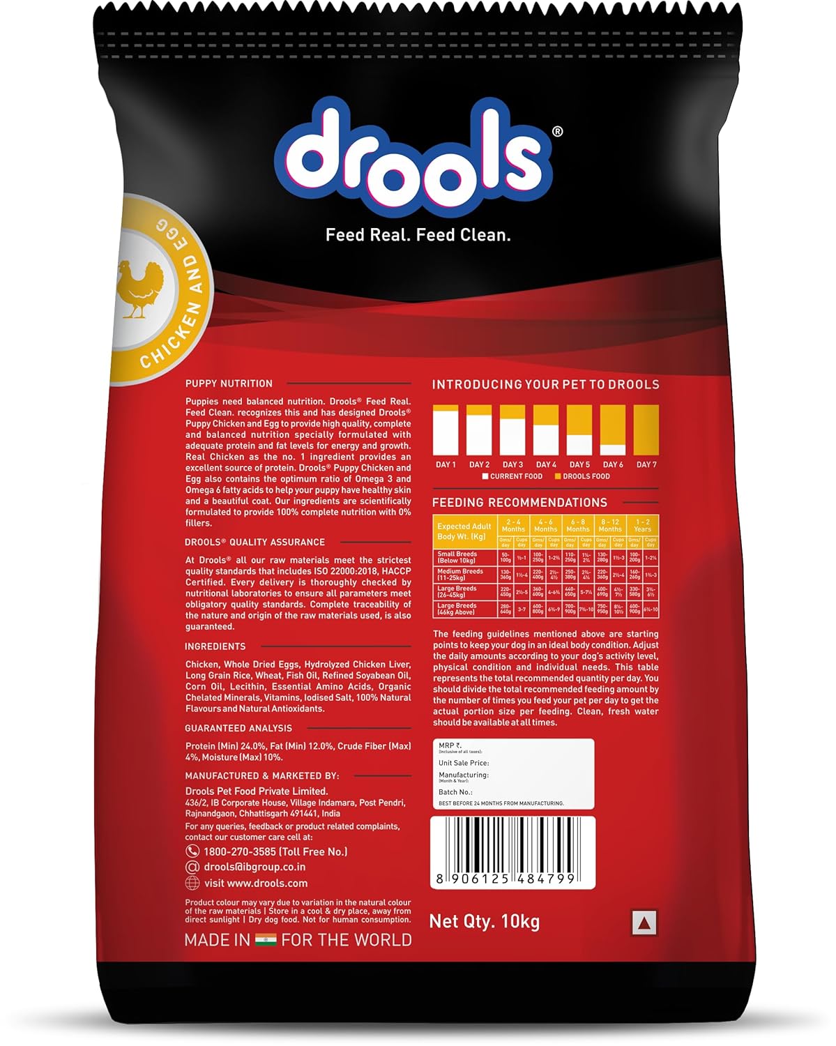 Drools Chicken and Egg Puppy Dog Dry Food