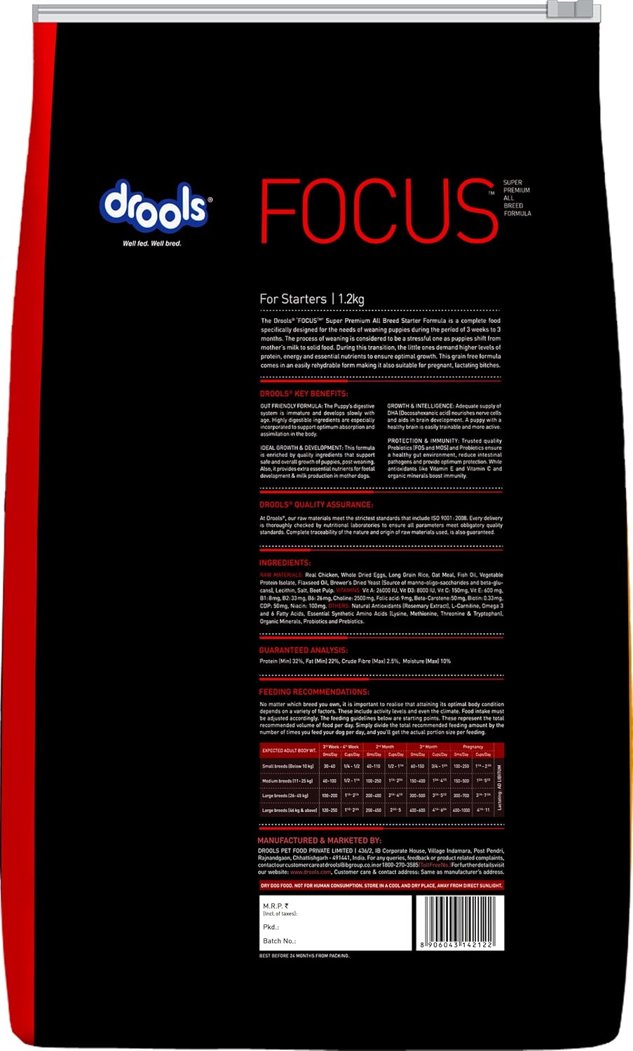 Drools Focus Starter Super Premium Dog Food