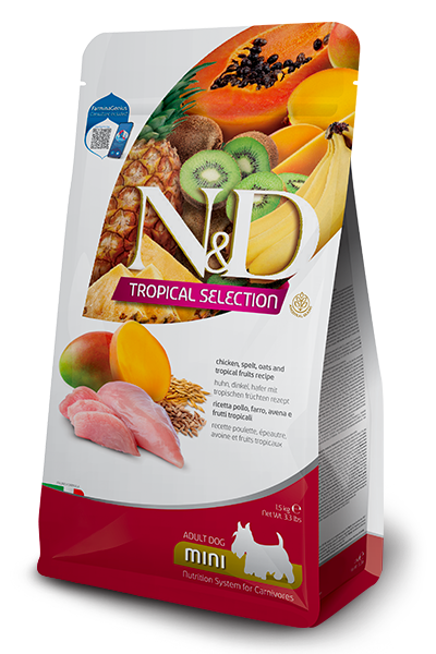 Farmina N&D Tropical Selection Dog Food Chicken Adult Mini 1.5kg Bag