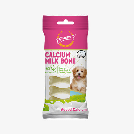 Gnawlers Calcium Milk Bone - 2 pcs