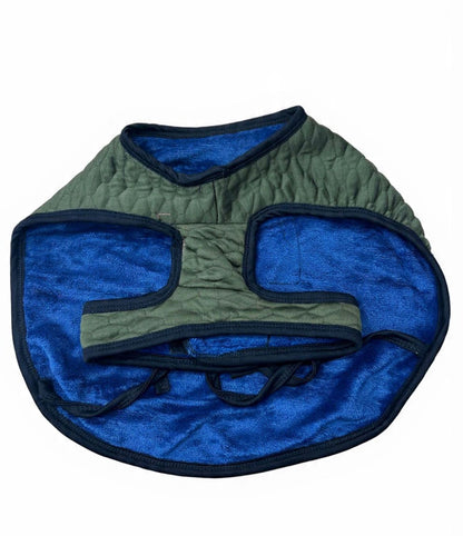 Classic Quilted Dog Coat Olive Green