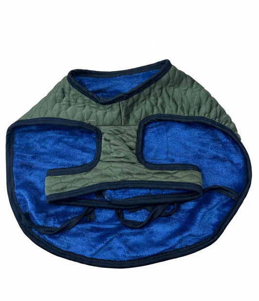 Classic Quilted Dog Coat Olive Green