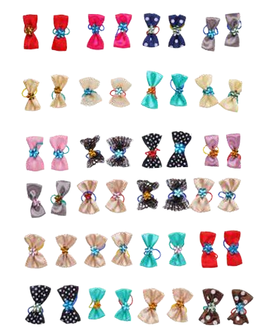 Fancy Hair Bands for Dogs & Cats - Set of 24