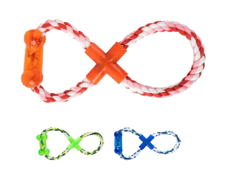 Eco Infinity Rope Toy with Rubber Bone