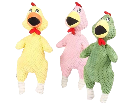 Luxe Smiling Hen Plush Squeaky Toy - Large