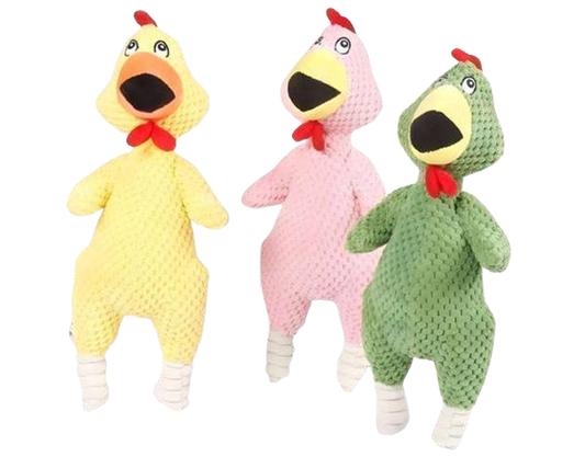 Luxe Smiling Hen Plush Squeaky Toy - Large