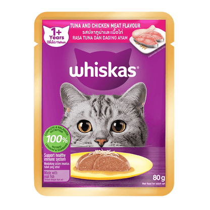 Whiskas Adult Wet Food Pouch - Tuna Flavour 1+ year 80g - image 1