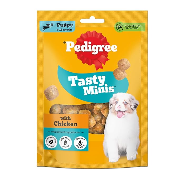 Pedigree Dog Treats Tasty Minis - Puppy 125gm Pack