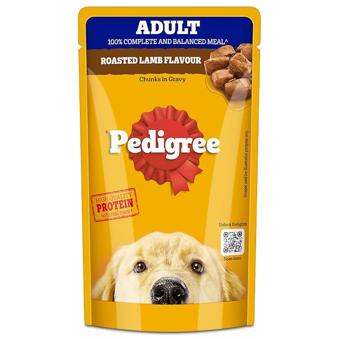 Pedigree Gravy Adult Lamb Flavour - Chunks Wet Dog Food 1x70gm Pouch
