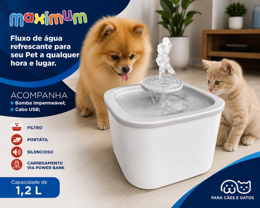 Pet Water Fountain for Dogs & Cats – 1.2 L USB Drinking Fountain