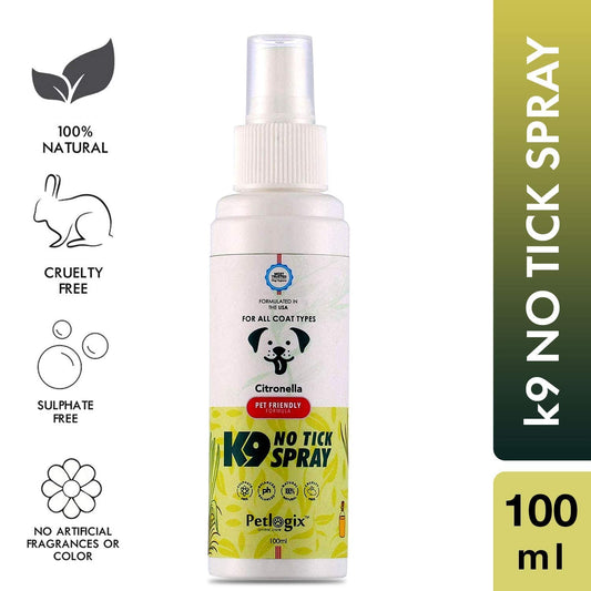 Natural K9 Anti-Tick Flea Repellent for Pet Dog & Cats - 100ml