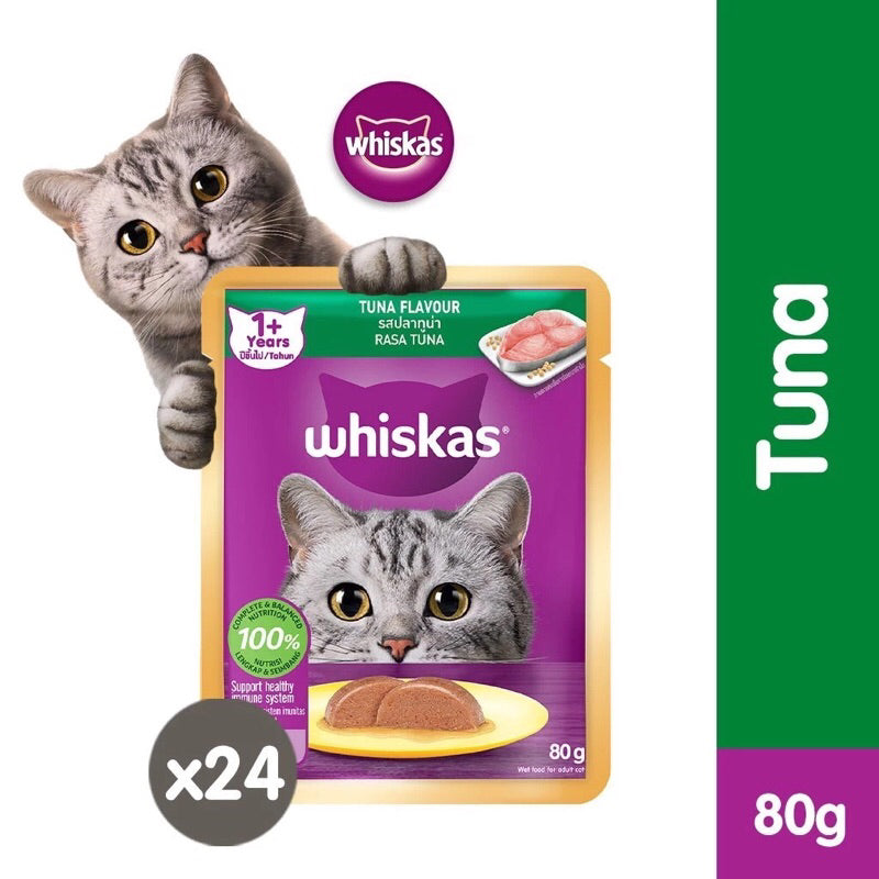 Whiskas Adult Wet Food Pouch - Tuna Flavour 1+ year 80g - image 2