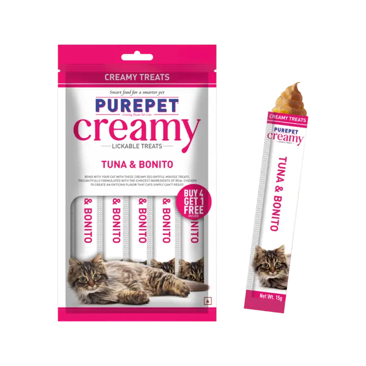 PurePet Creamy Tuna & Bonito 5 Sticks Cat Treats