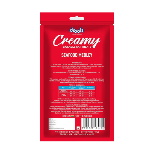Drools Creamy Seafood Medley 5 Sticks Cat Treat