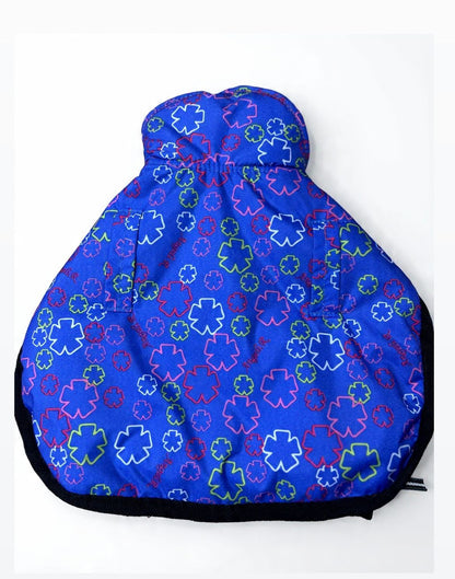 Star Striped Puffer Jacket Blue