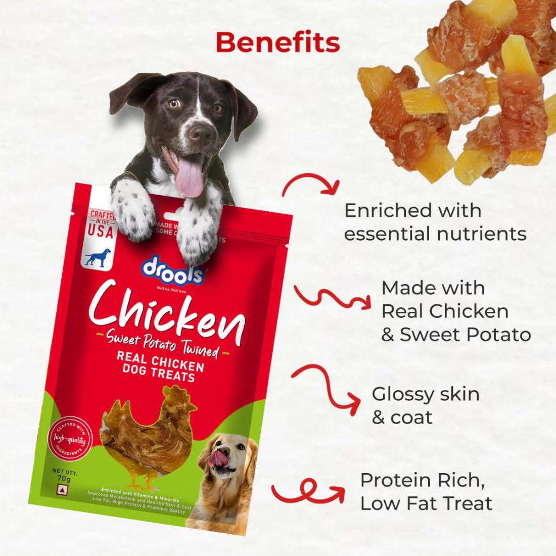 Drools Chicken and Sweet Potato Twined Dog Treats