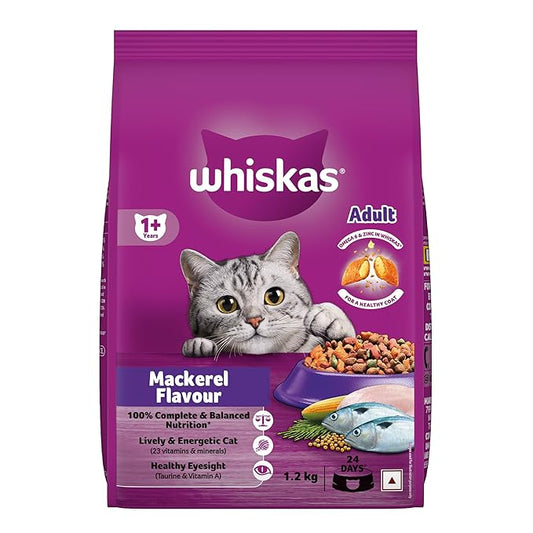 Whiskas Adult Dry Cat Food (1+ Years) – Mackerel