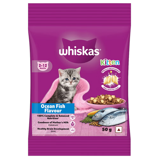 Whiskas Kitten Dry Cat Food (2-12 months) – Ocean Fish Flavour