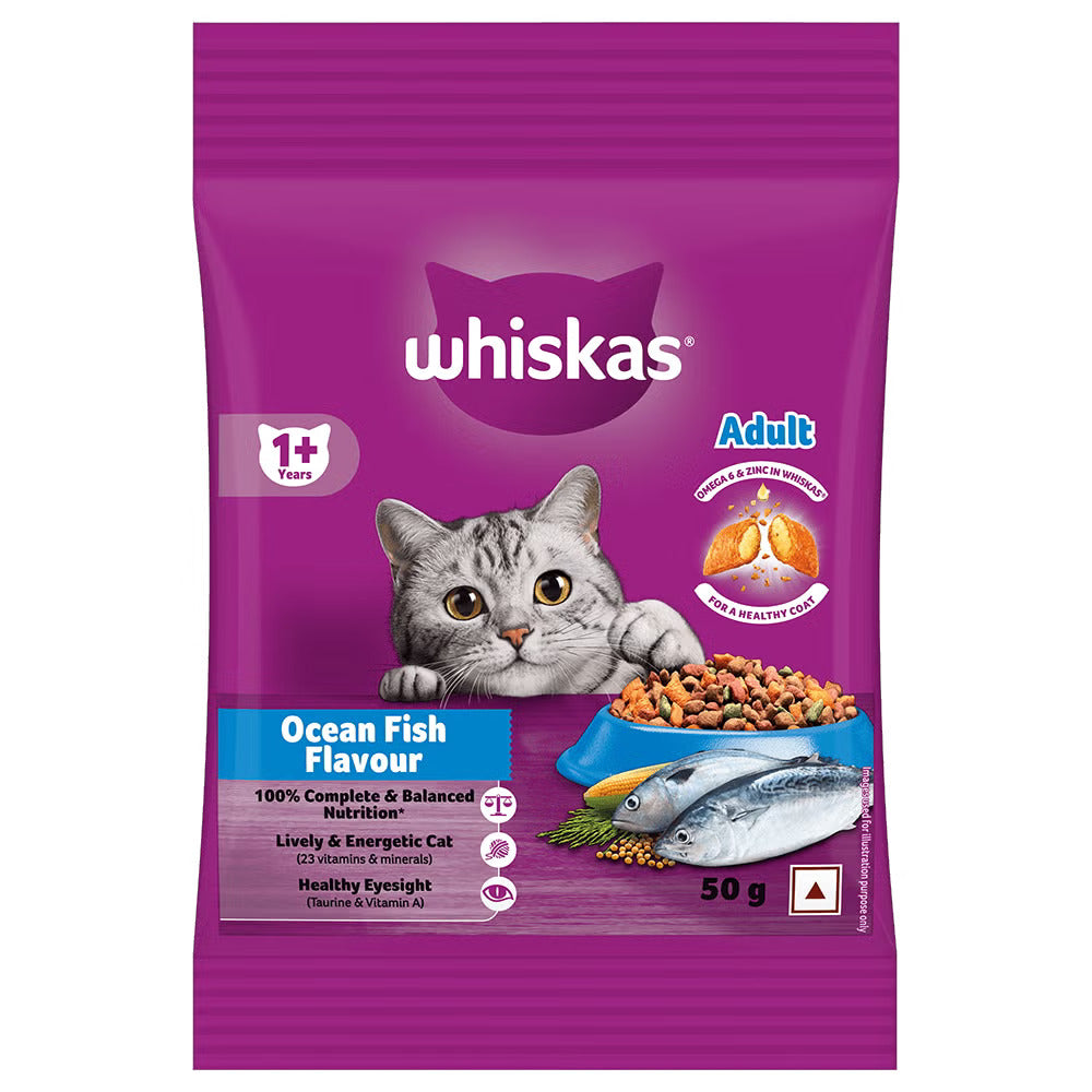 Whiskas Adult Dry Cat Food (1+ Years) – Ocean Fish Flavour