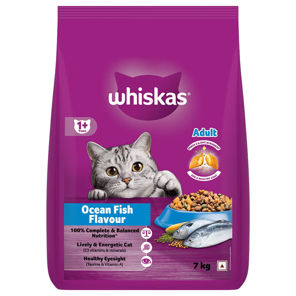 Whiskas Adult Dry Cat Food (1+ Years) – Ocean Fish Flavour