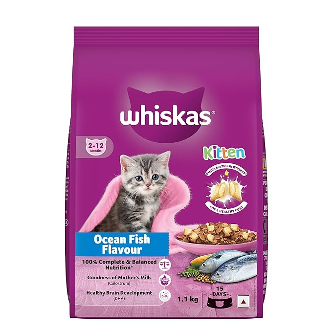 Whiskas Kitten Dry Cat Food (2-12 months) – Ocean Fish Flavour