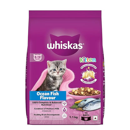Whiskas Kitten Dry Cat Food (2-12 months) – Ocean Fish Flavour
